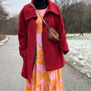 FUCHS SCHMITT Red Wool & Alpaca Coat